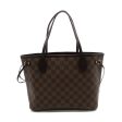 LOUIS VUITTON Neverfull PM Tote Bag Brown Ebene Damier PVC coated canvas N51109 For Cheap