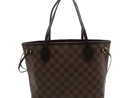 LOUIS VUITTON Neverfull PM Tote Bag Brown Ebene Damier PVC coated canvas N51109 For Cheap