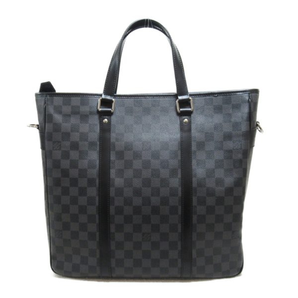 LOUIS VUITTON Tadao PM business bag Tote Bag Gray Damier graphite PVC coated canvas N41259 on Sale