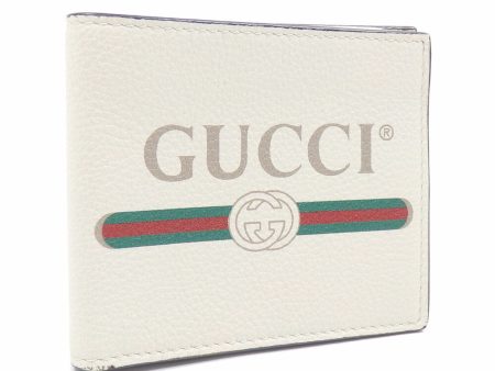 Gucci bi-fold wallet men s off-white white leather 496309 Fashion