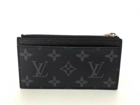 LOUIS VUITTON Wallet Accessories Coin Card Holder Noir Black Purse Folder Flat Men s Monogram Eclipse Taigarama M30271 LOUISVUITTON For Sale