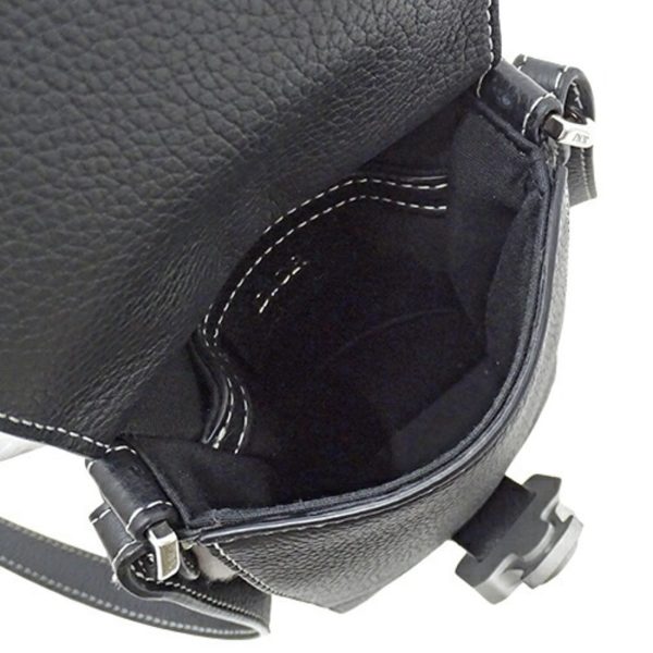 CHRISTIAN DIOR Bag Men s Shoulder Pouch Leather Saddle Vertical Black Micro Online now