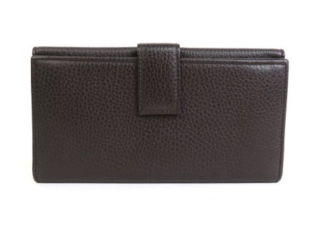 GUCCI Bifold Long Wallet Leather Brown Men s 231835 Hot on Sale