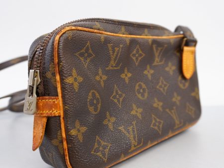 LOUIS VUITTON Auth  Monogram Pochette Marley Bandolier M51828 Online