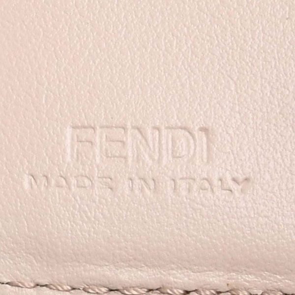 FENDI F s  Leather Micro Trifold Wallet 8M0395 Pink Ladies Online