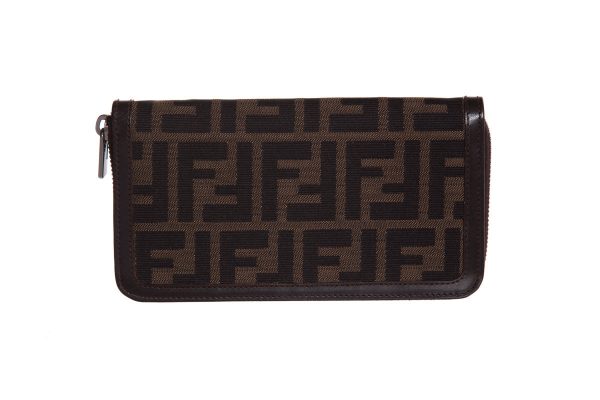 Fendi Vintage Monogram Zip Wallet Sale