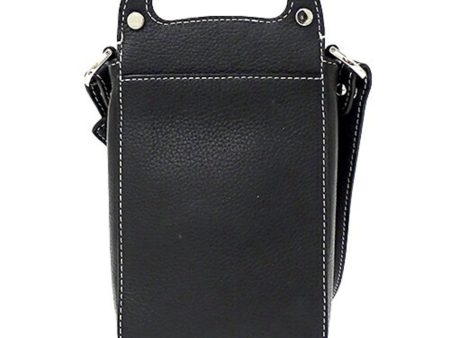 CHRISTIAN DIOR Bag Men s Shoulder Pouch Leather Saddle Vertical Black Micro Online now