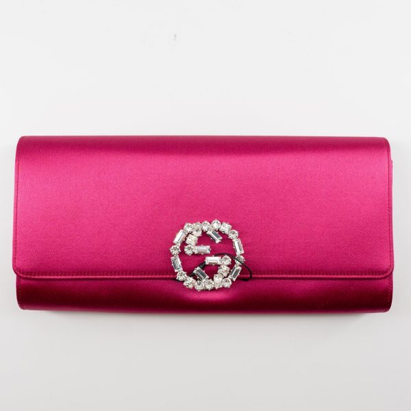 Gucci Broadway Satin Evening Clutch Online