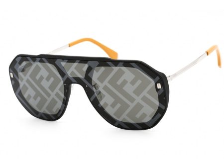 Fendi FE40006U Sunglasses Matte Black   Silver- Mirror (S) on Sale