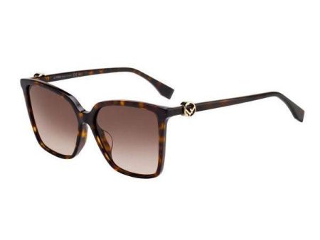 Fendi Ff 0330 F S Sunglasses Dark Havana (HA)   Brown Gradient (S) Women s Sale