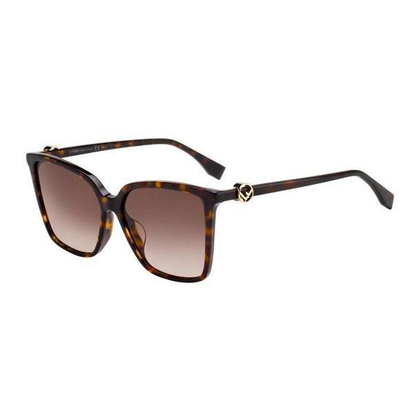 Fendi Ff 0330 F S Sunglasses Dark Havana (HA)   Brown Gradient (S) Women s Sale