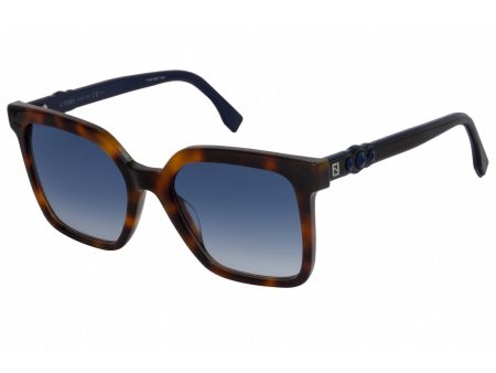 Fendi Ff 0269 S Sunglasses Dark Havana   Dark Blue Gradient (S) Women s Sale