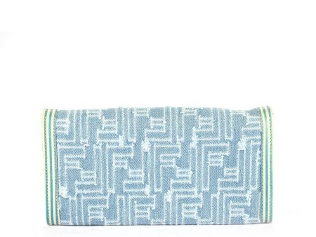 Fendi Women s Wallet Blue Tube Jeans   Calf leather 8M0021 For Sale