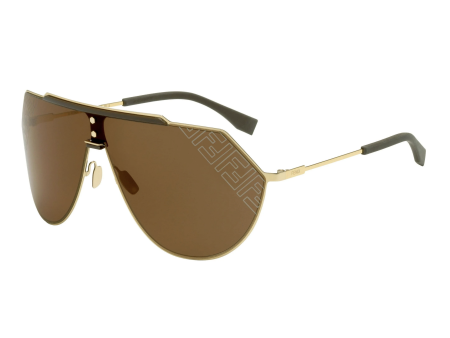 Fendi FF M0075 S Sunglasses Gold   Gold Unisex (S) Discount