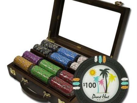 300Ct Claysmith Gaming  Desert Heat  Chip Set in Walnut Case Cheap