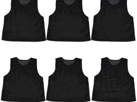 6-pack Adult Scrimmage Pinnies, Black For Sale