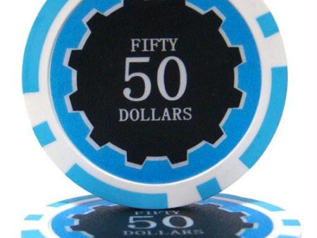 Roll of 25 - Eclipse 14 Gram Poker Chips - $50 For Discount