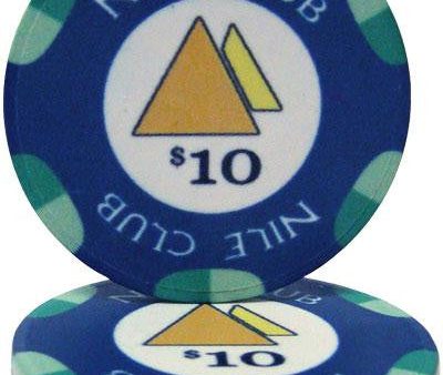 $10 Nile Club 10 Gram Ceramic Poker Chip Online Sale