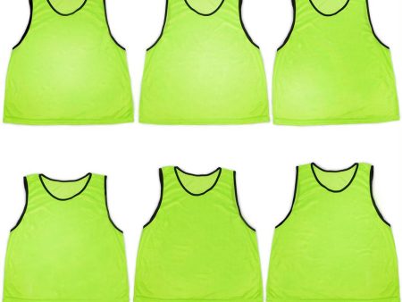 6-pack Adult Scrimmage Pinnies, Green Online Hot Sale